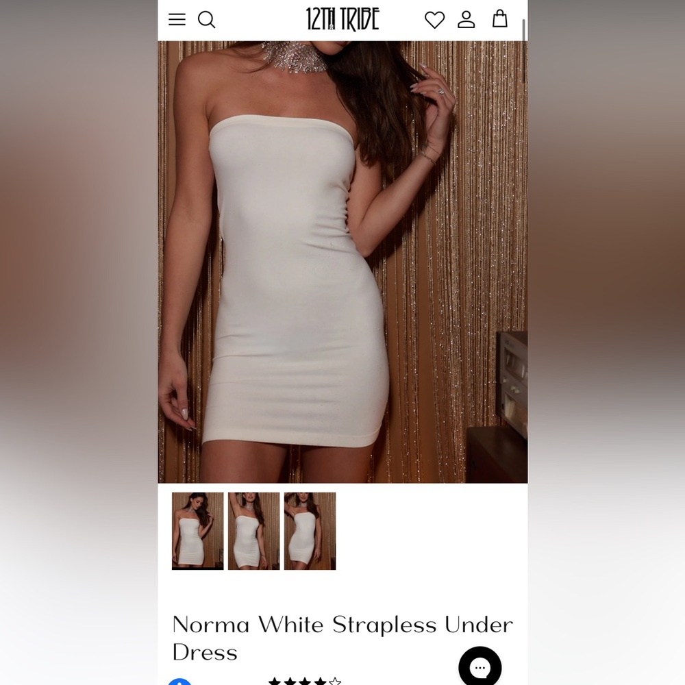 Norma White Strapless Under Dress